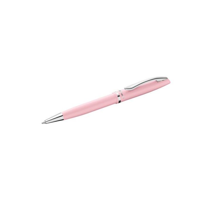 Pelikan Jazz Pastel Boligrafo con Mecanismo de Giro - Punta Mediana - Cuerpo Lacado - Recargable - Color Rosa Pastel