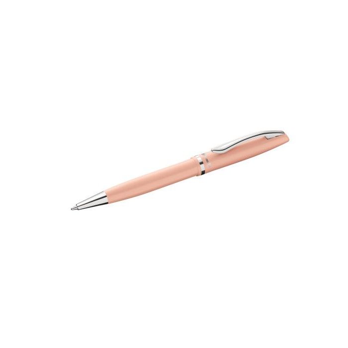 Pelikan Jazz Pastel Boligrafo con Mecanismo de Giro - Punta Mediana - Cuerpo Lacado - Recargable - Color Melocoton Pastel