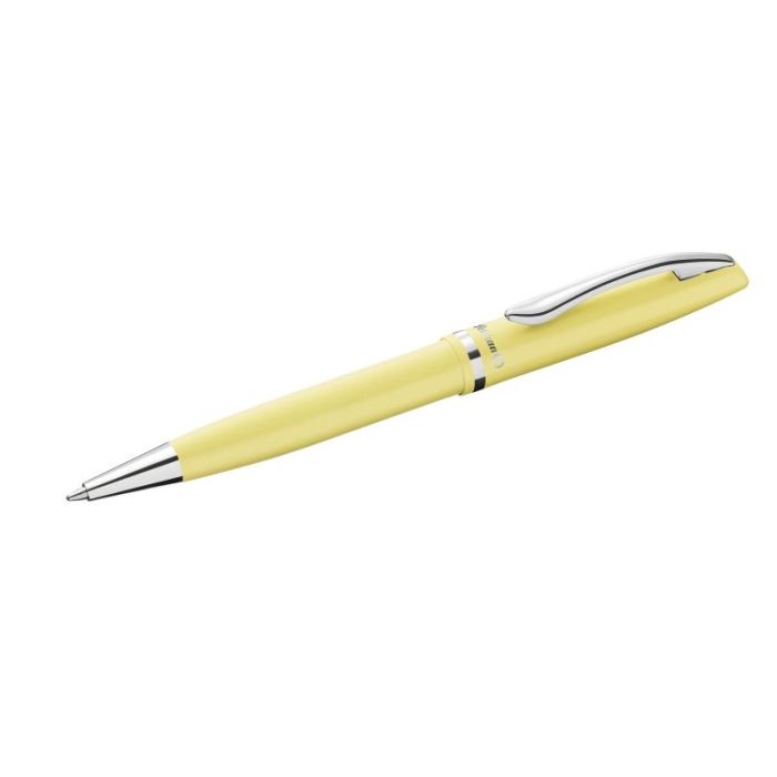Pelikan Jazz Pastel Boligrafo con Mecanismo de Giro - Punta Mediana - Cuerpo Lacado - Recargable - Color Amarillo Pastel