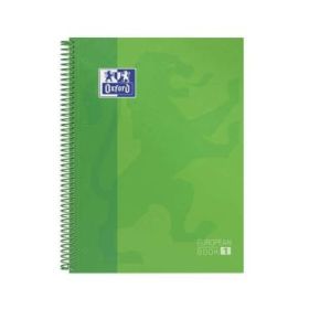 Oxford Europeanbook 1 Cuaderno Espiral Formato A4+ Cuadriculado 5x5mm - 80 Hojas - Banda de Color - Tapa Extradura Brillante - C
