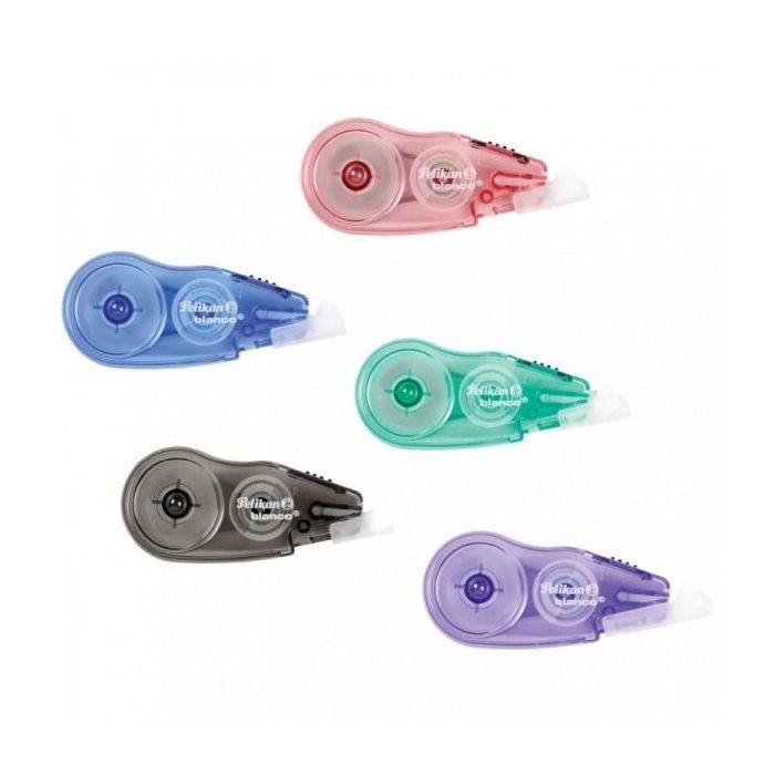 Pelikan Fancy Roller Mini Corrector 5mmx6m - Tapon para Proteger la Punta - Tornillo de Ajuste - Empuñadura de Goma Ergonomica -