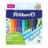 Pelikan Colorella Star Pack de 12 Rotuladores de Colores - Punta Fina - Tinta Lavable - Agarre Ergonomico - Colores vivos Surtid