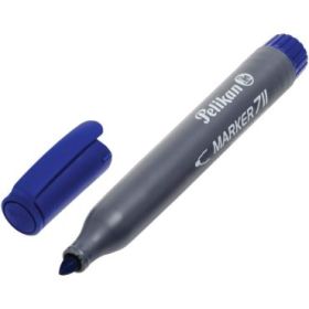 Pelikan 711F Rotulador Permanente - Punta de Fibra Redonda Gruesa - Secado Rapido - Resistente al Agua - Color Azul