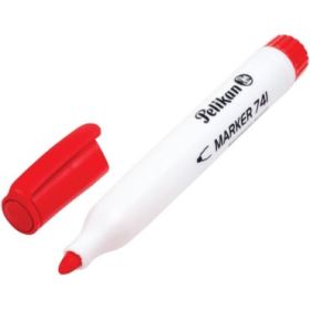 Pelikan 741F Rotulador para Pizarra Blanca - Punta de 2mm - Capuchon Antisecado - Borrable en Seco - Color Rojo