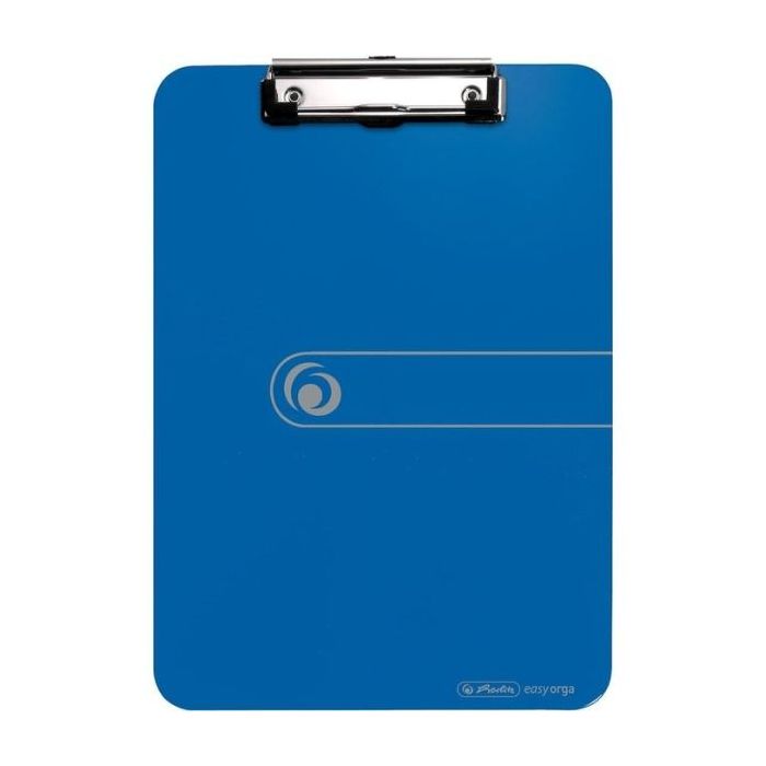 Herlitz Carpeta Sujetapapeles - Formato A4 - Pinza Metalica - Capacidad hasta 80 Hojas - Color Azul