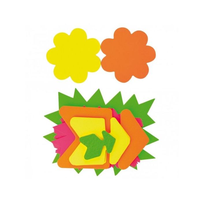 Apli Pack de 50 Carteles Fluorescentes Surtidos - Alto Gramaje - Gran Resistencia - Ideales para Ofertas y Promociones - Color A