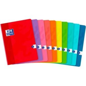 Oxford Libreta Grapada A5+ Cuadricula Seyes - 48 Hojas con Margen - Tapa Blanda - Ideal para Tomar Apuntes - Colores Surtidos