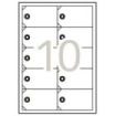 Apli Pack de 100 Etiquetas Colgantes Imprimibles 98x57mm - 10 Hojas x 10 Etiquetas - Cartulina Microperforada de 200g/m² - Color