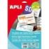 Apli Pack de 100 Tarjetas de Visita 250g - 10 Hojas por 10 Trajetas - Cantos Rectos - Color Blanco Mate