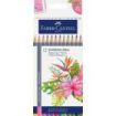 Faber-Castell Tropical Escapes Pack con 12 Lapices de Colores Acuarelables Goldfaber - Mina de 3,3mm - Aplicacion Suave - Madera