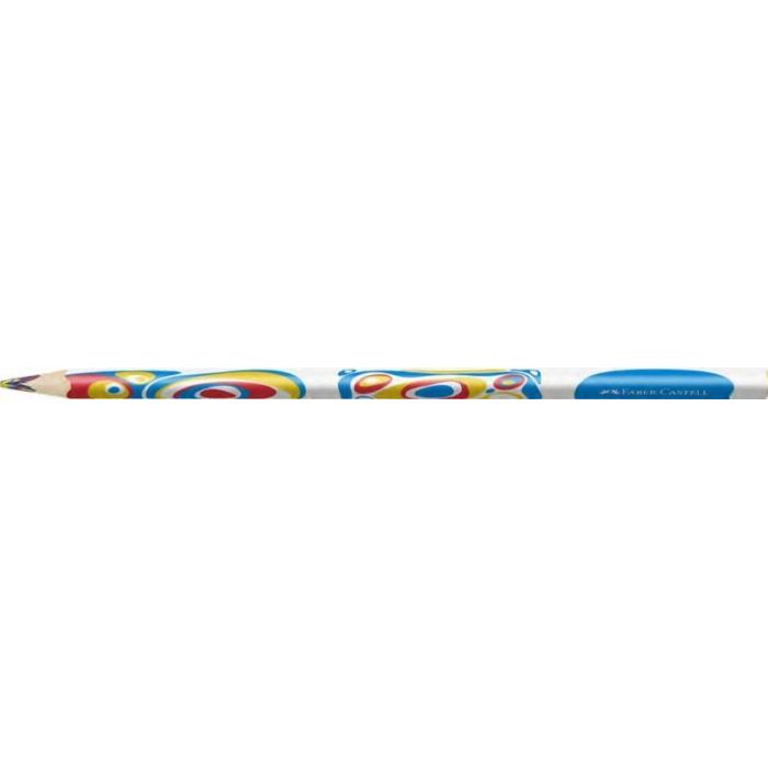 Faber-Castell Fantasia Lapiz con Mina Multicolor - Cuerpo Triangular Decorado - Madera de Bosques Sostenibles