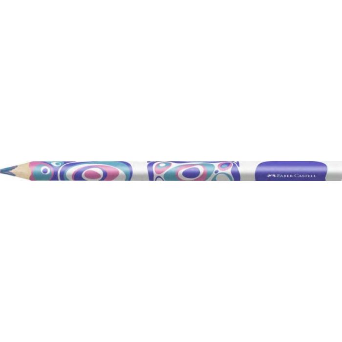 Faber-Castell Fantasia Pastel Lapiz Jumbo con Mina Multicolor - Cuerpo Triangular Decorado - Madera de Bosques Sostenibles
