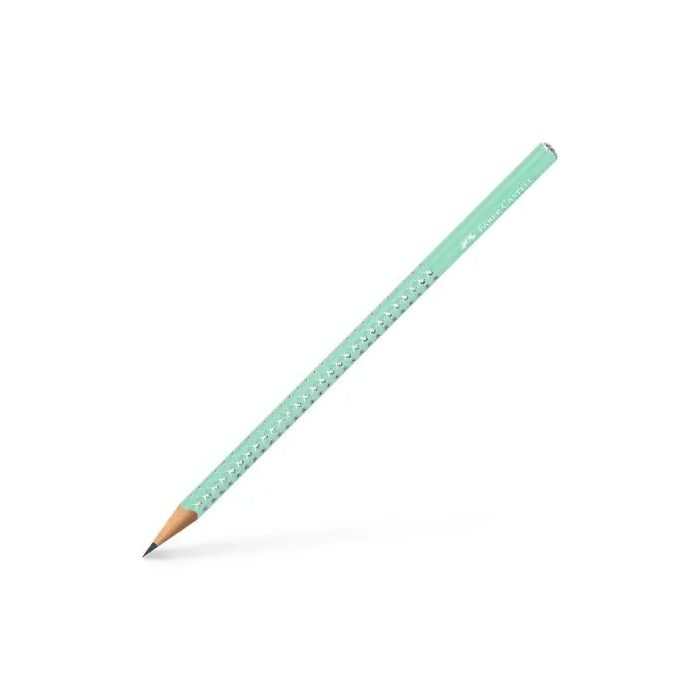 Faber-Castell Sparkle Aurora Lapiz Triangular de Grafito B - Mina Resistente a la Rotura - Con Cabelilla Plateada - Color del Cu