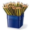 Staedtler Noris 119 Jumbo Cubo Expositor con 72 Lapices de Grafito Triangular - Mina HB2 Ultrarresistente de 4mm - Madera de Bos