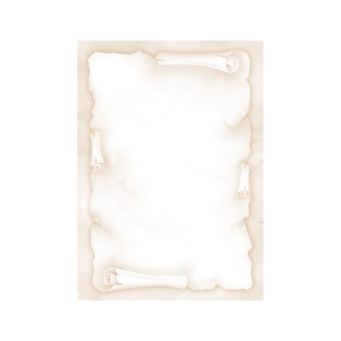 Apli Pack de 20 Hojas de Papel Tematico Pergamino - 90gr - Impresion a Color - Ideal para Invitaciones y Manualidades - Compatib