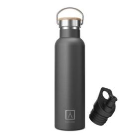 Numada Mibbot Botella Termica - Capacidad de 600ml - Tapon Deportivo - Bolsa de Neopreno - 5 Capas - Libre de BPA - Boca Ancha -