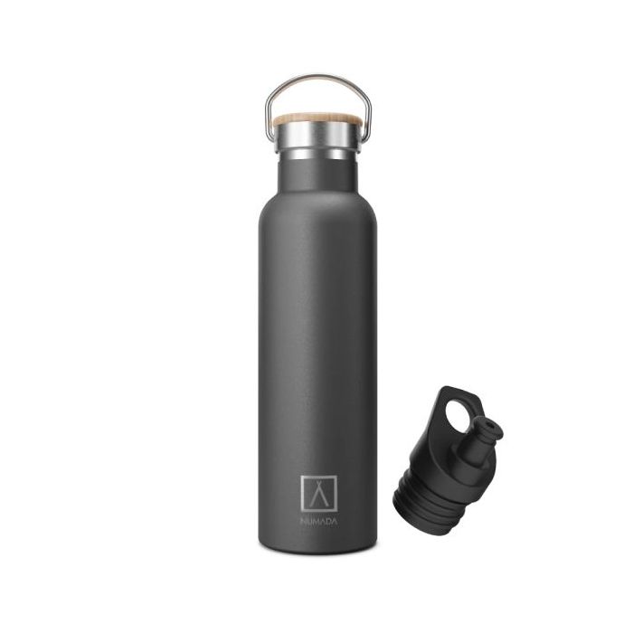 Numada Mibbot Botella Termica - Capacidad de 600ml - Tapon Deportivo - Bolsa de Neopreno - 5 Capas - Libre de BPA - Boca Ancha -