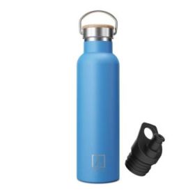Numada Mibbot Denim Botella Termica - Capacidad de 600ml - Tapon Deportivo - Bolsa de Neopreno - 5 Capas - Libre de BPA - Boca A