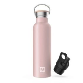 Numada Mibbot Crepe Botella Termica - Capacidad de 600ml - Tapon Deportivo - Bolsa de Neopreno - 5 Capas - Libre de BPA - Boca A