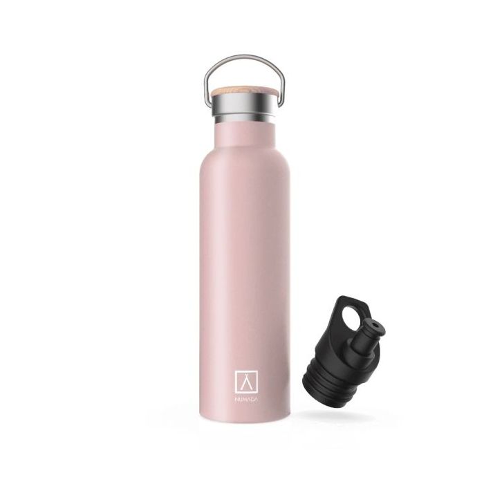 Numada Mibbot Crepe Botella Termica - Capacidad de 600ml - Tapon Deportivo - Bolsa de Neopreno - 5 Capas - Libre de BPA - Boca A
