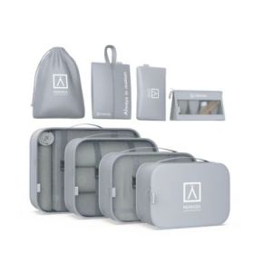 Numada Midweek A80 Pack de 8 Organizadores de Maleta - Poliester Impermeable - Malla Semitransparente - Cremallera con Doble Tir