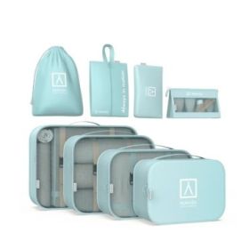 Numada Midweek A80 Pack de 8 Organizadores de Maleta - Poliester Impermeable - Malla Semitransparente - Cremallera con Doble Tir