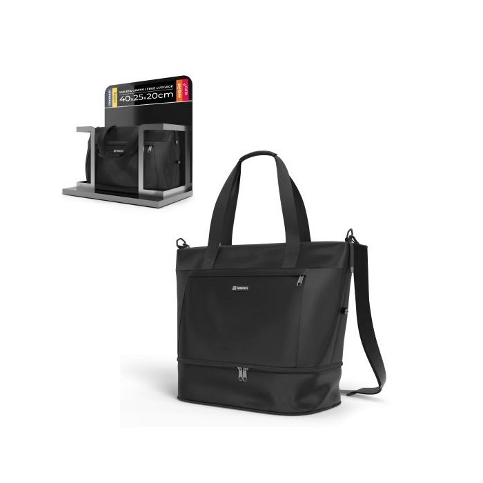 Numada Weekender W40 Bolsa de Viaje Expandible - Capacidad hasta 35L - Poliester Impermeable - Zapatero - Bolsillo para Portatil