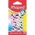 Maped Pack de 2 Gomas de Borrar con 3 Diseños Damero - Forma Rectangular - Sin Ftalatos - Colores Surtidos