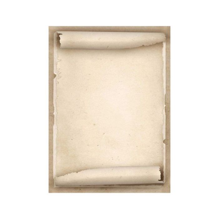 Apli Pack de 20 Hojas de Papel Tematico Pergamino Antiguo - 90gr - Impresion a Color - Ideal para Invitaciones y Manualidades -