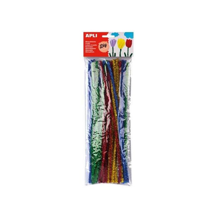 Apli Pack de 50 Limpiapipas Ø 6 mm x 300 mm - Colores Surtidos