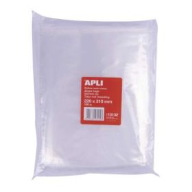 Apli Pack de 100 Bolsas Zip Auto Cierre Transparentes 220x310mm - Material LDPE - Cierre Seguro y Facil Manipulacion - Aptas par