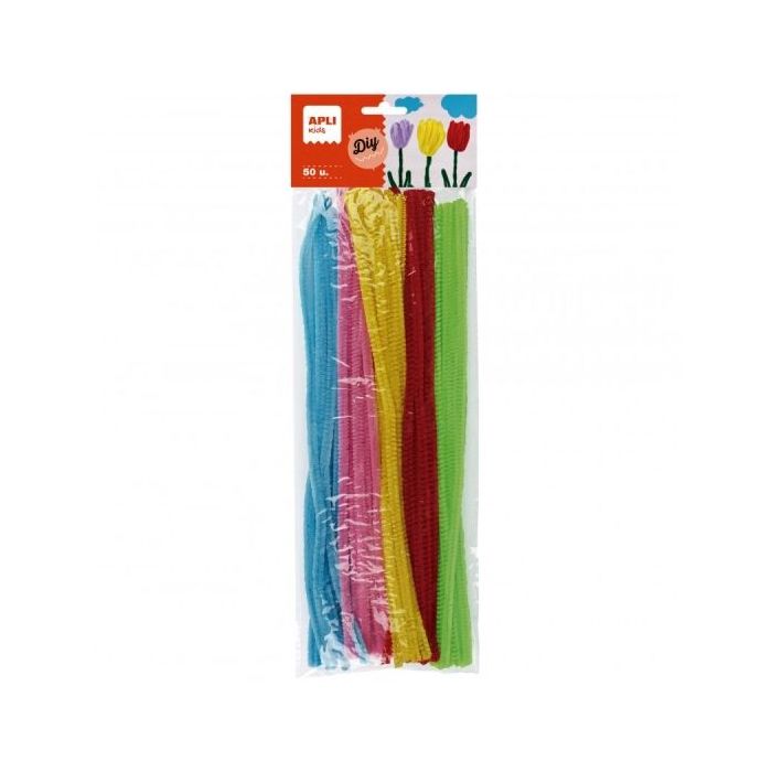 Apli Limpiapipas para Manualidades - Flexibles - Suaves - Tupidos - Facil Manipulacion - Estimula Imaginacion y Creatividad - De