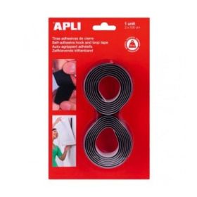 Apli Cinta Adhesiva Gancho Bucle - Union Segura - Reutilizable - Resistencia 10 kg - Adhesivo Acrilico de Alta Calidad - Alterna