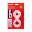 Apli Cinta Adhesiva Gancho Bucle - Union Segura - Reutilizable - Resistencia 10 kg - Adhesivo Acrilico - Alternativa a Taladros