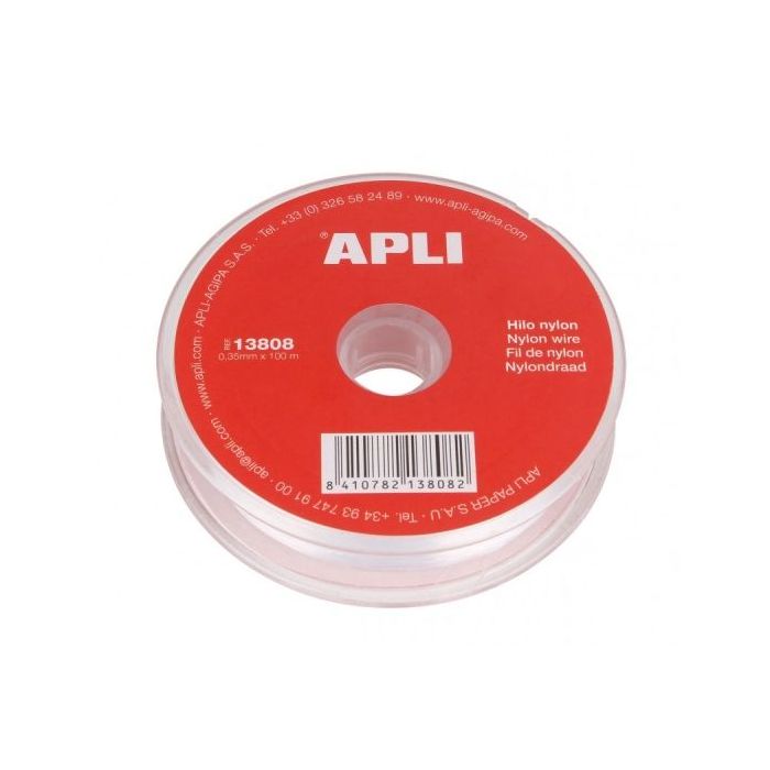 Apli Bobina de Cuerda de Nylon - Alta Calidad - Resistente y Duradero - Ideal para Bricolaje, Jardineria y Manualidades - Color