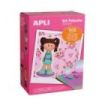 Apli Kit de Manualidades Fofucha Niña - Incluye Todo el Material - Patrones e Instrucciones Visuales - Ideal para Principiantes