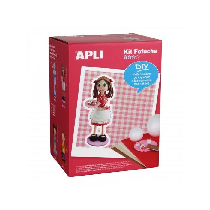 Apli Kit de Manualidades Fofucha Pastelera - Incluye Material Completo - Patrones e Instrucciones Visuales - Ideal para Expertos