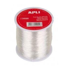 Apli Bobina de Cuerda de Silicona Elastica - Transparente - Alta Calidad - Gran Resistencia - Ideal para Joyeria y Manualidades