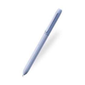 Faber-Castell Avori Boligrafo de Mecanismo Giratorio XB - 92% de Plastico Reciclado - Clip Metalico Solido - Color Azul Claro