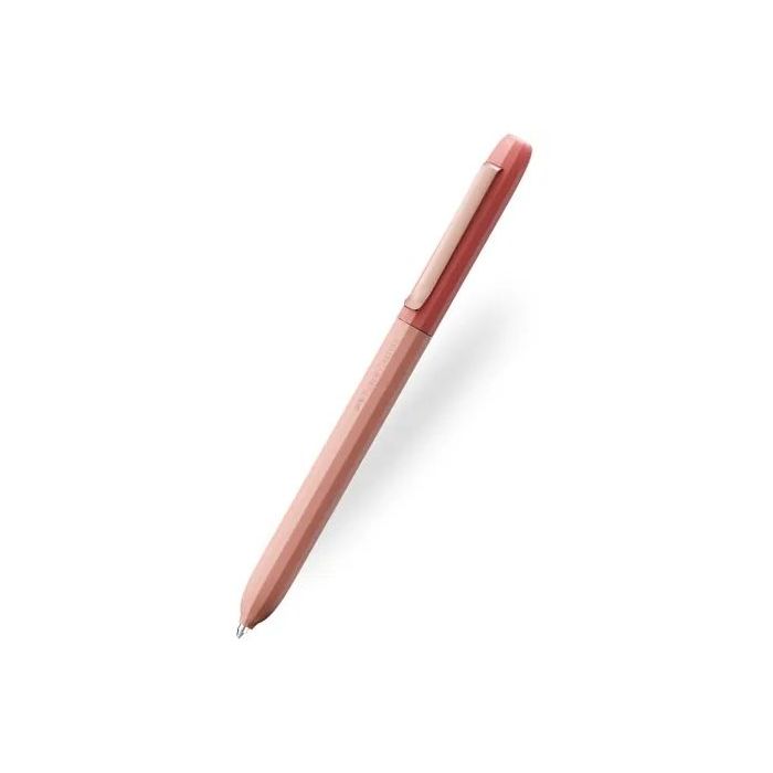 Faber-Castell Avori Boligrafo de Mecanismo Giratorio XB - 92% de Plastico Reciclado - Clip Metalico Solido - Color Naranja Fuego