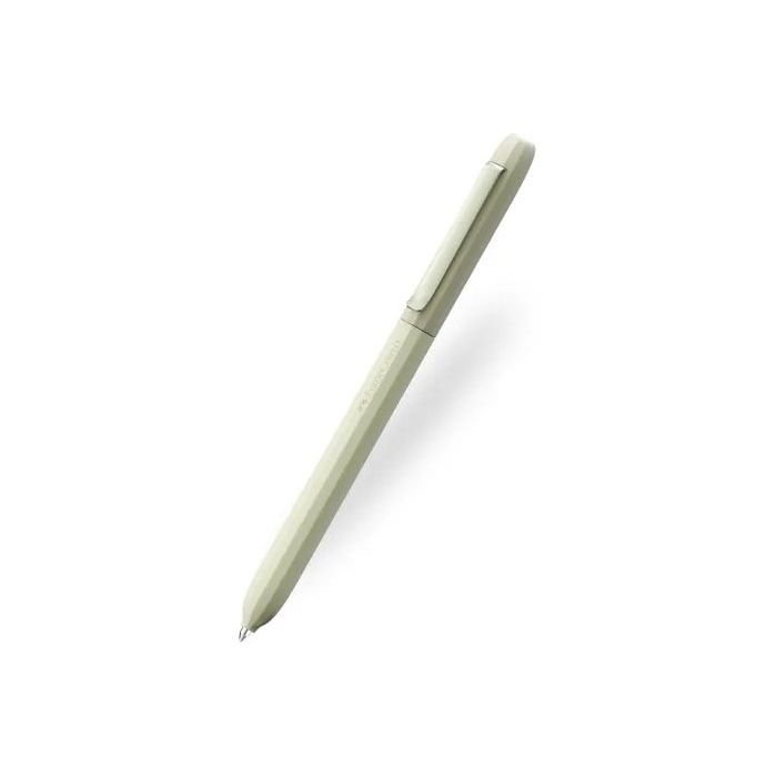 Faber-Castell Avori Boligrafo de Mecanismo Giratorio XB - 92% de Plastico Reciclado - Clip Metalico Solido - Color Verde