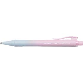 Faber-Castell Daily Ball Flow Edition Blushing Sky Boligrafo Retractil XB - Atractivo Diseño - Tinta Azul Indeleble - Color Rosa