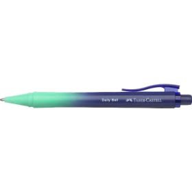 Faber-Castell Daily Ball Flow Edition Buzzing Blue Boligrafo Retractil XB - Atractivo Diseño - Tinta Azul Indeleble - Color Azul