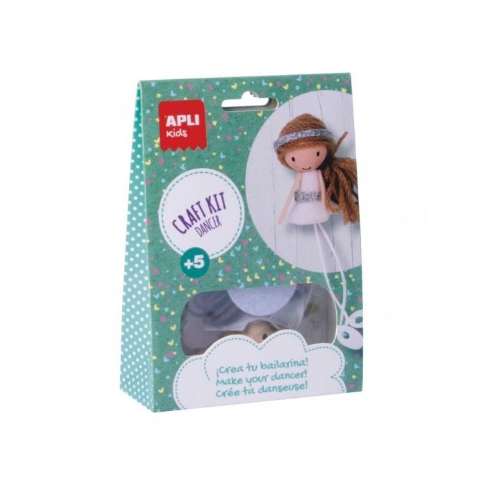 Apli Mini Kit de Manualidades Bailarina - Reduce el Estres - Aumenta la Autoestima - Mejora la Memoria - Desarrolla la Coordinac