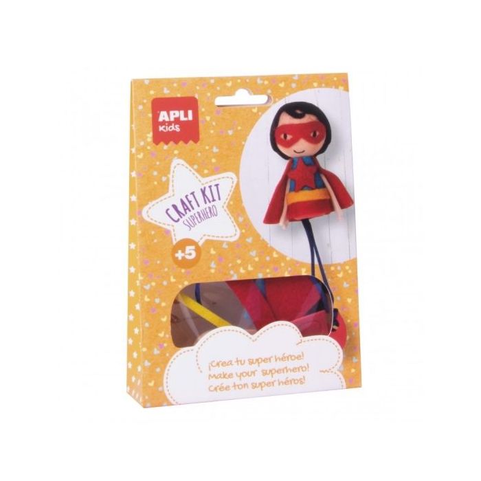Apli Mini Kit de Manualidades Superheroe - Reduce Estres - Aumenta Autoestima - Mejora Memoria - Desarrolla Coordinacion - Enriq