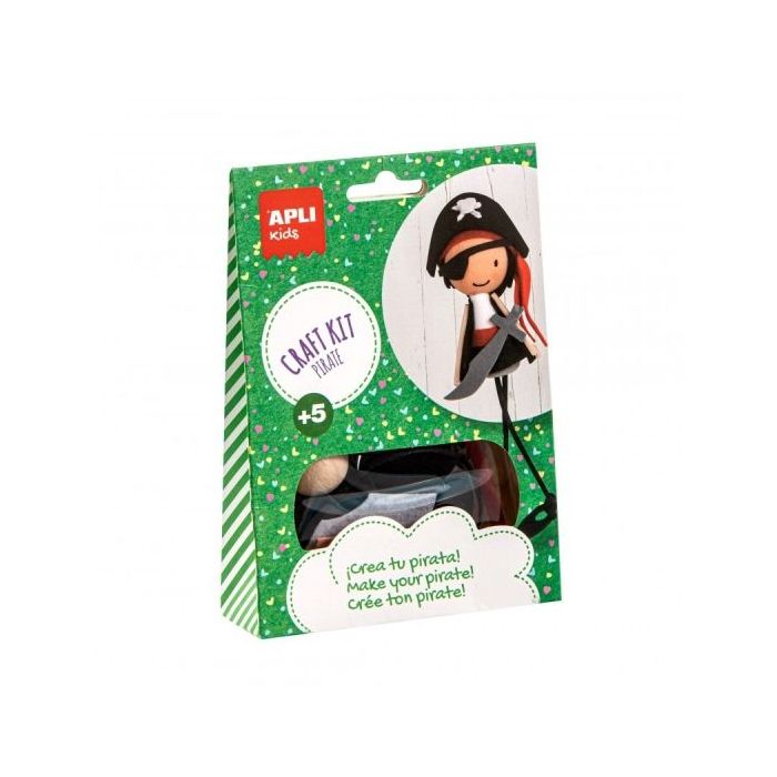 Apli Mini Kit de Manualidades Pirata - Reduce el Estres - Aumenta la Autoestima - Mejora la Memoria - Desarrolla la Coordinacion