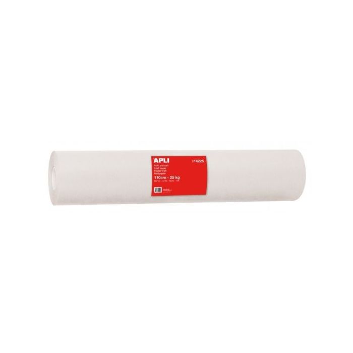 Apli Bobina de Papel Kraft - Ideal para Dispensadores - Perfecto para Envolver Productos - Uso en Fabricas y Almacenes - Color B