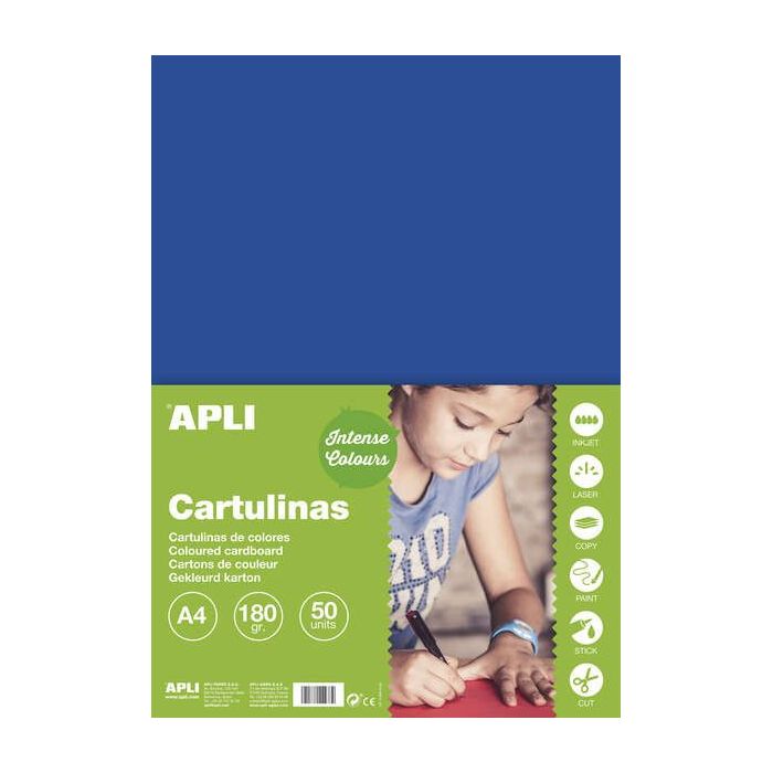 Apli Cartulina Azul Oscuro A4 170g 50 Hojas
