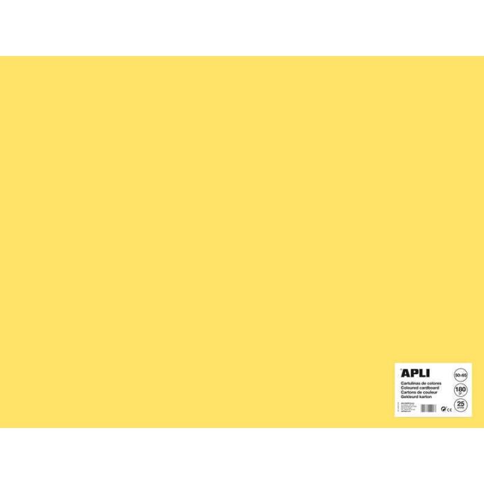 Apli Cartulina Amarillo Claro 50 x 65cm 170g 25 Hojas
