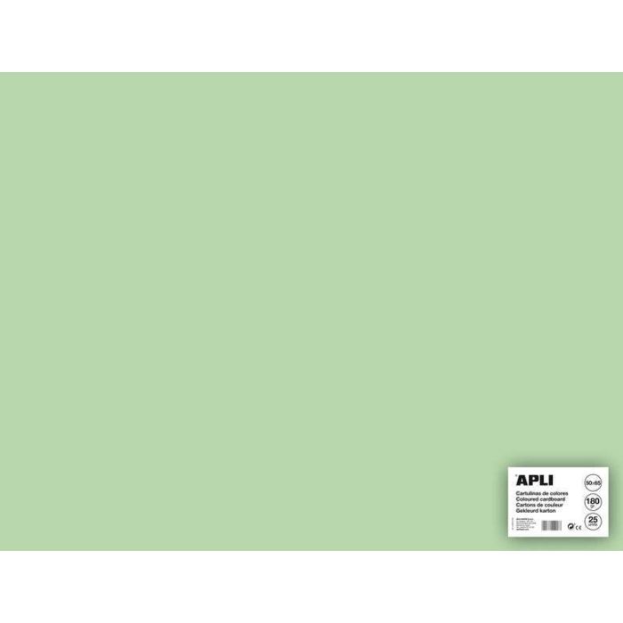 Apli Cartulina Verde Esmeralda 50 x 65cm 170g 25 Hojas